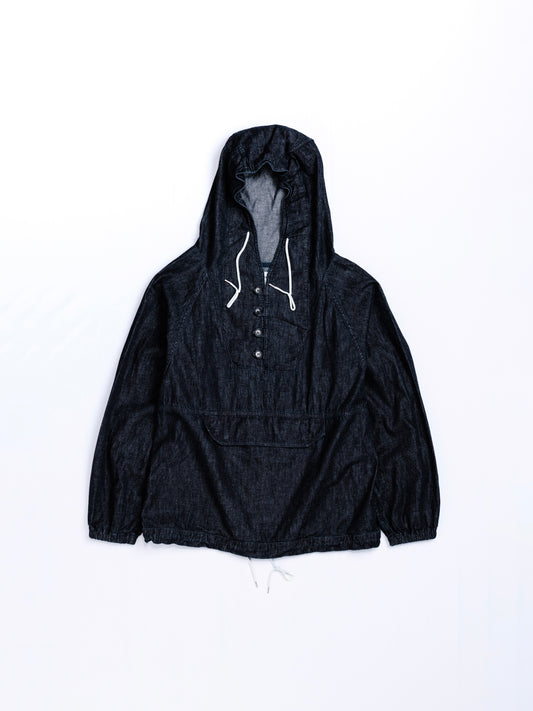 UTILITY DENIM ANORAK PULLOVER / Indigo