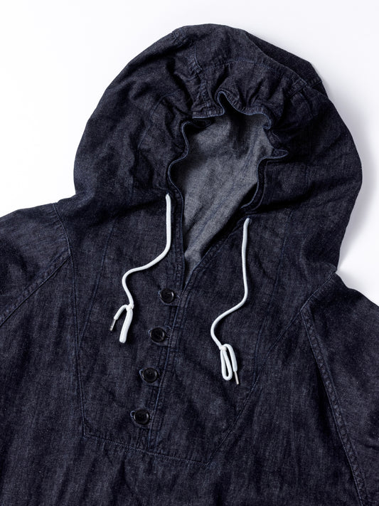 UTILITY DENIM ANORAK PULLOVER / Indigo
