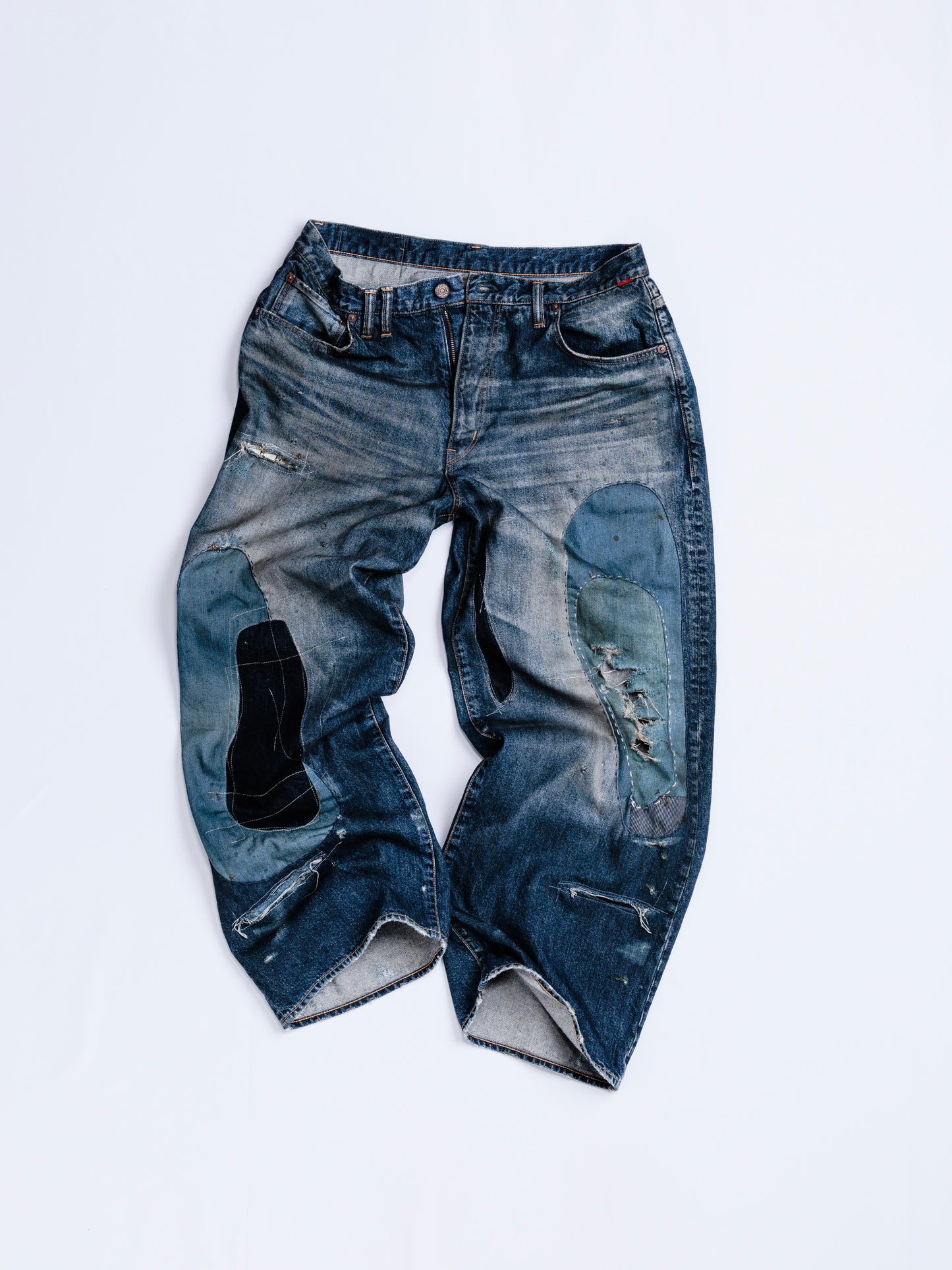 REMAKED WIDE 5P DENIM PANTS / Indigo