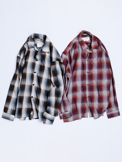 RELUX OPEN COLOR CHECK SHIRTS / Red check