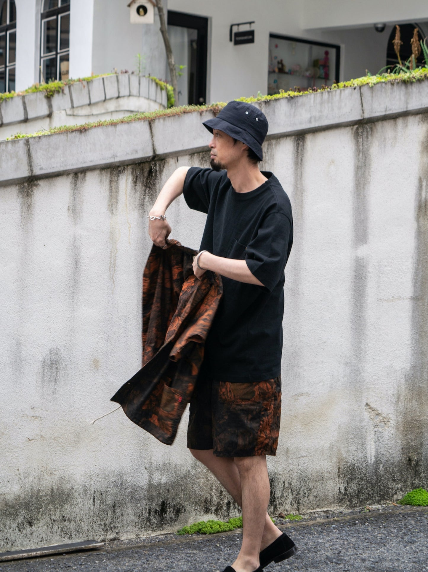 PATCH WORK BAKER SHORTS / Orange