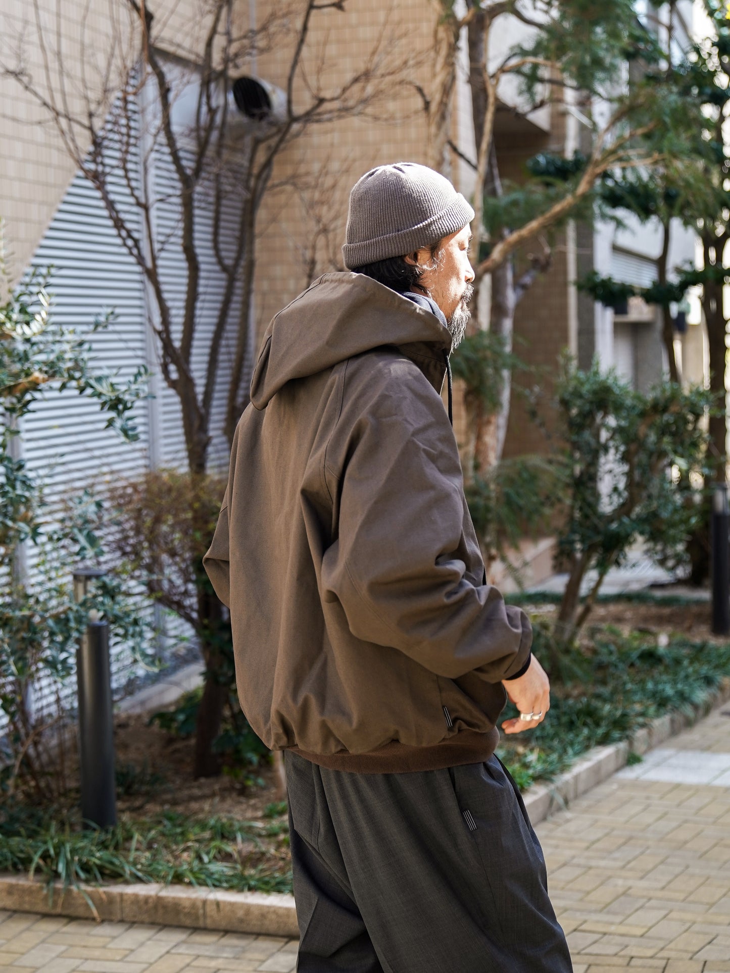 DUCK HOODY JACKET / Grey