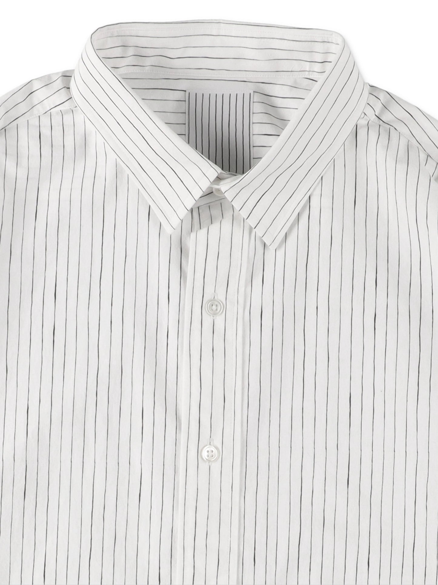 COTTON STRIPE SLIT SHIRT / White