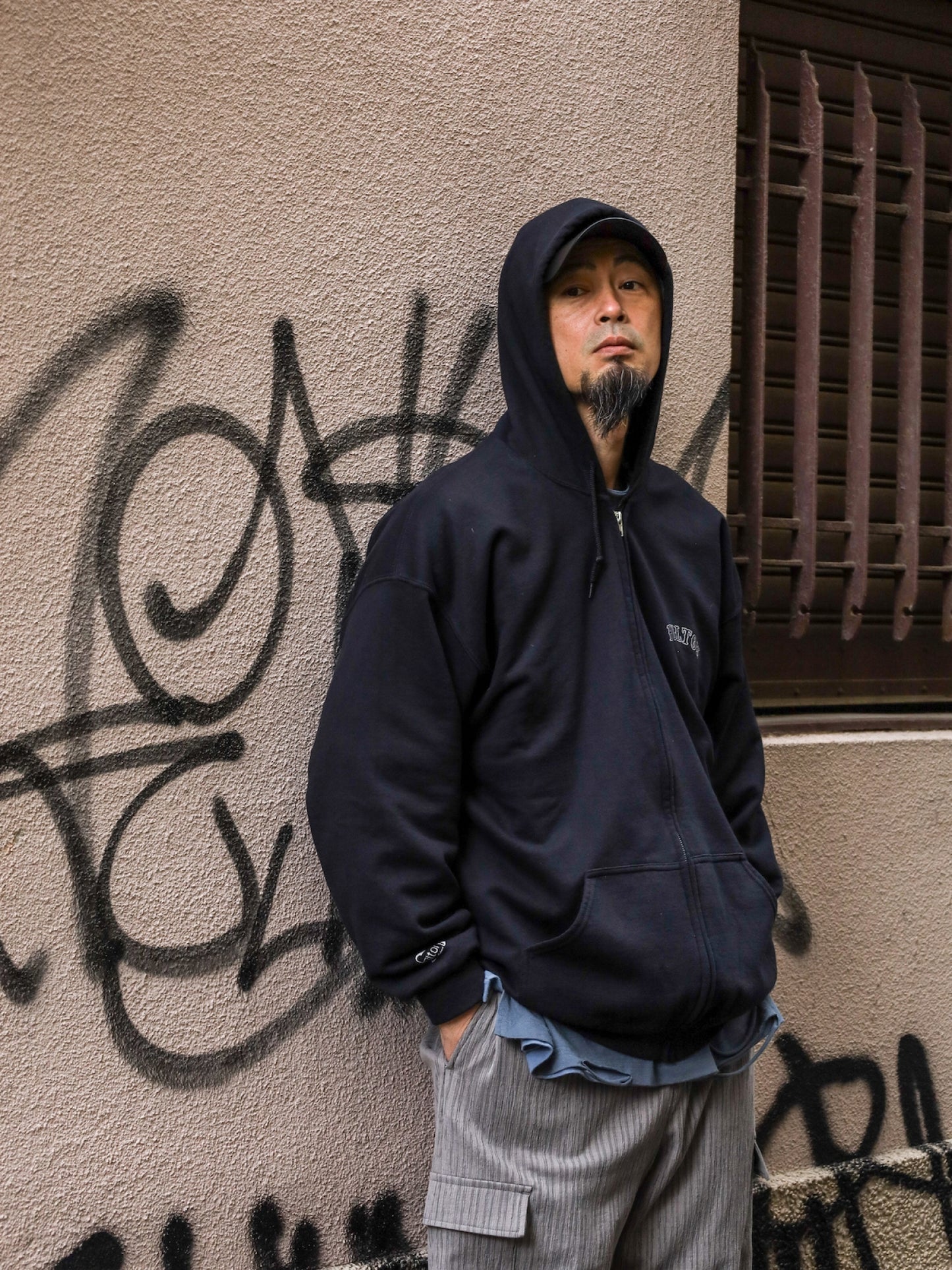 "fulton × JHANKSON" TEAM ZIP HOODIE / Black