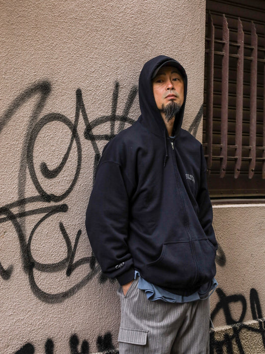 "fulton × JHANKSON" TEAM ZIP HOODIE / Black