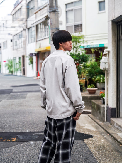 VORTEX 8オンス モックネックバルーン L/S TEE / Silver gray