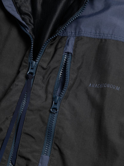 EXCHANGE PATTERN NYLON JACKET / Navy x black