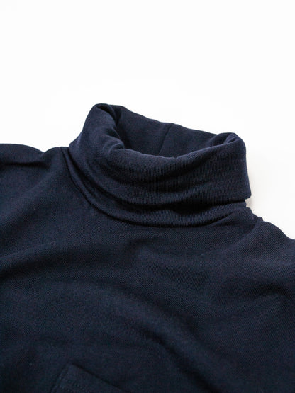 メリノウール裏毛タートルネック / ネイビー