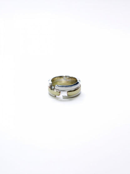 UNEVEN BARS RING / Silver × Brass
