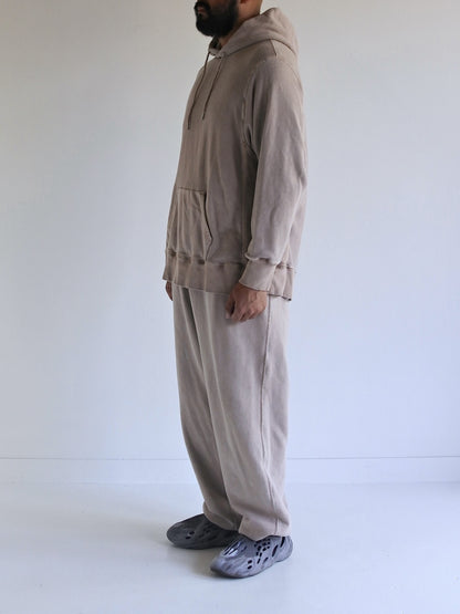 PIGMENT DYED SIDE LIB SWEAT PARKA / Beige