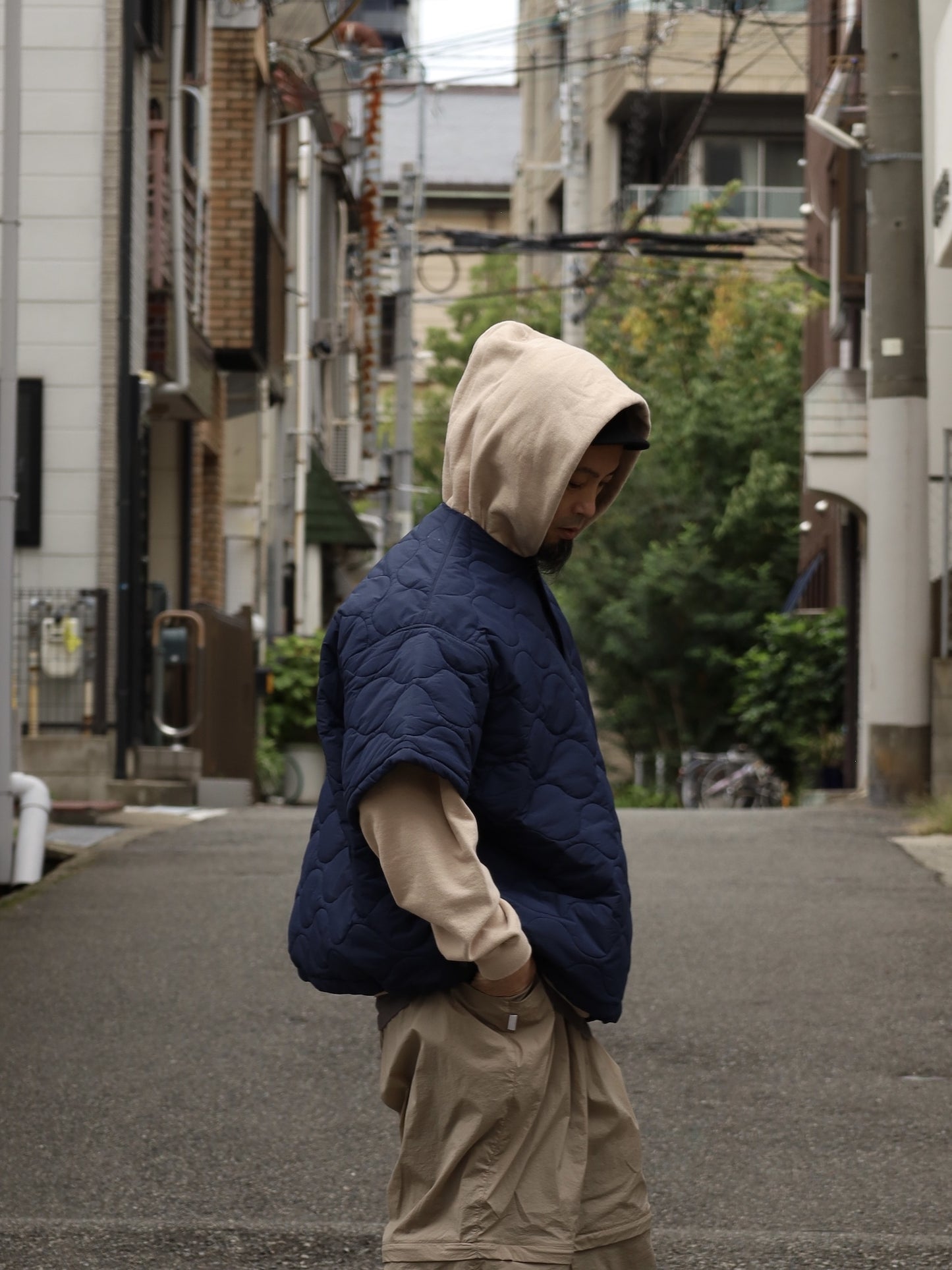SUPER BIG SS PUFF JACKET / Navy