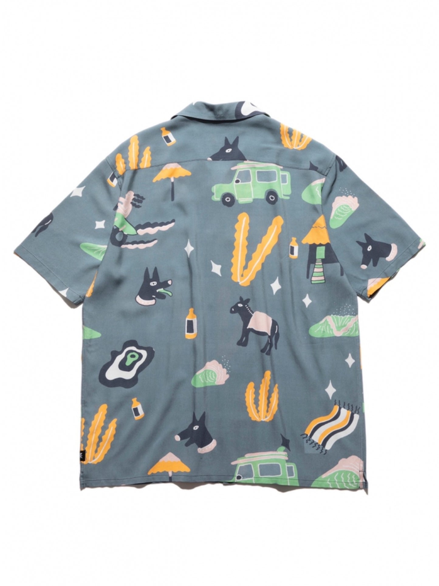 "GONZO VIAJE" S/S WOVEN / Slate blue