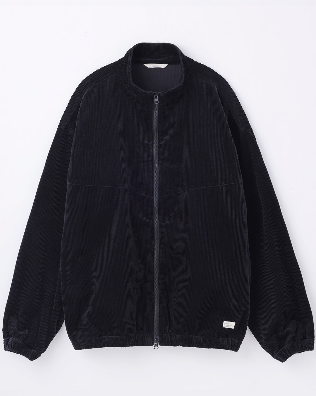 ORGANIC COTTON CORDUROY TRACK JACKET / Black