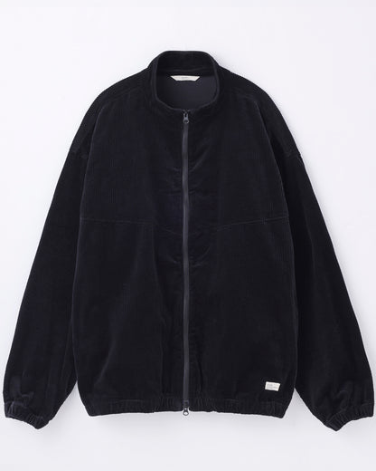 ORGANIC COTTON CORDUROY TRACK JACKET / Black