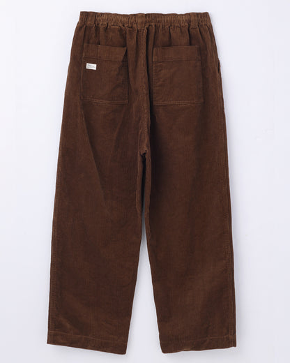 ORGANIC COTTON CORDUROY OVER PANTS / Brown
