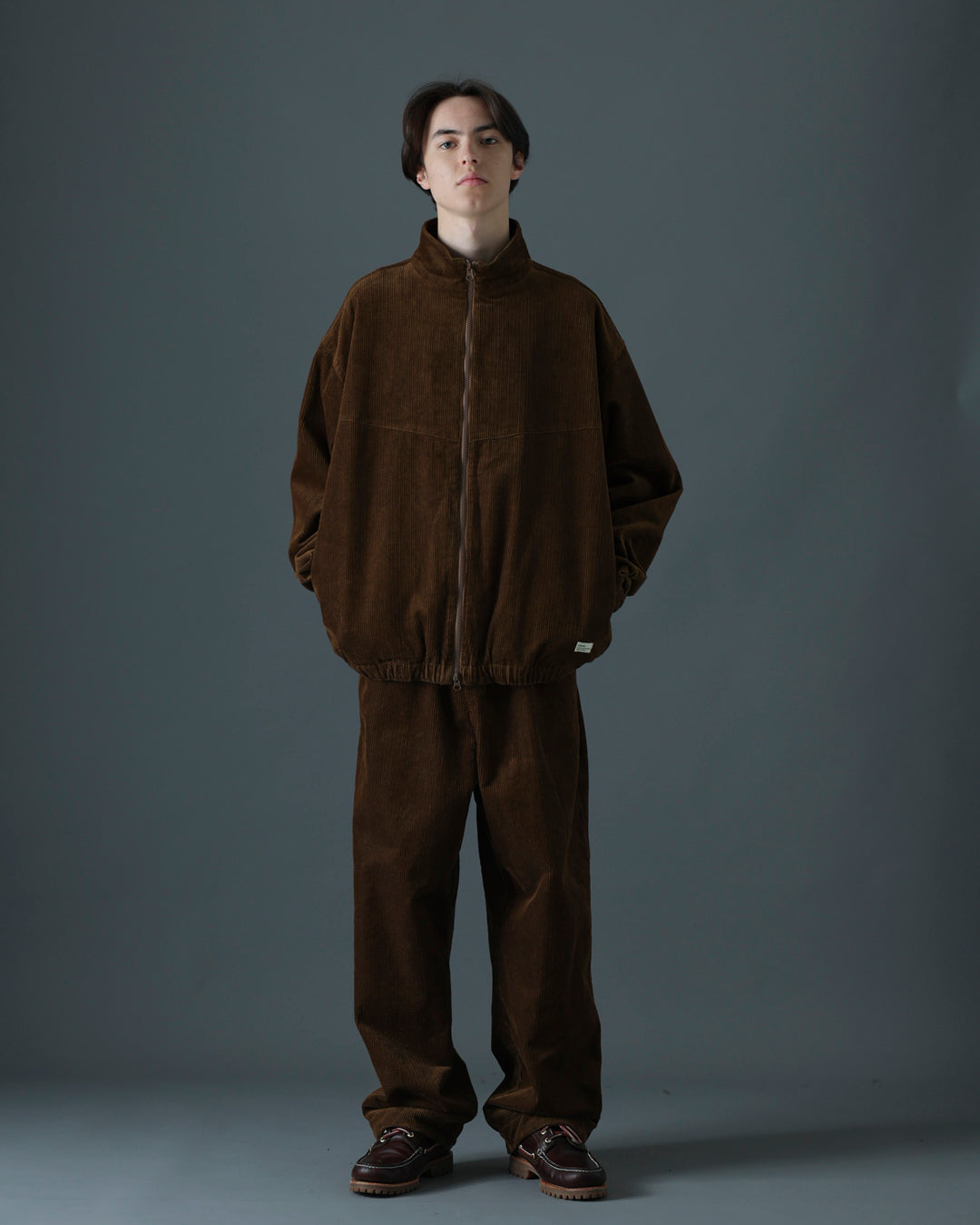 ORGANIC COTTON CORDUROY OVER PANTS / Brown