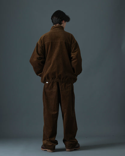 ORGANIC COTTON CORDUROY OVER PANTS / Brown