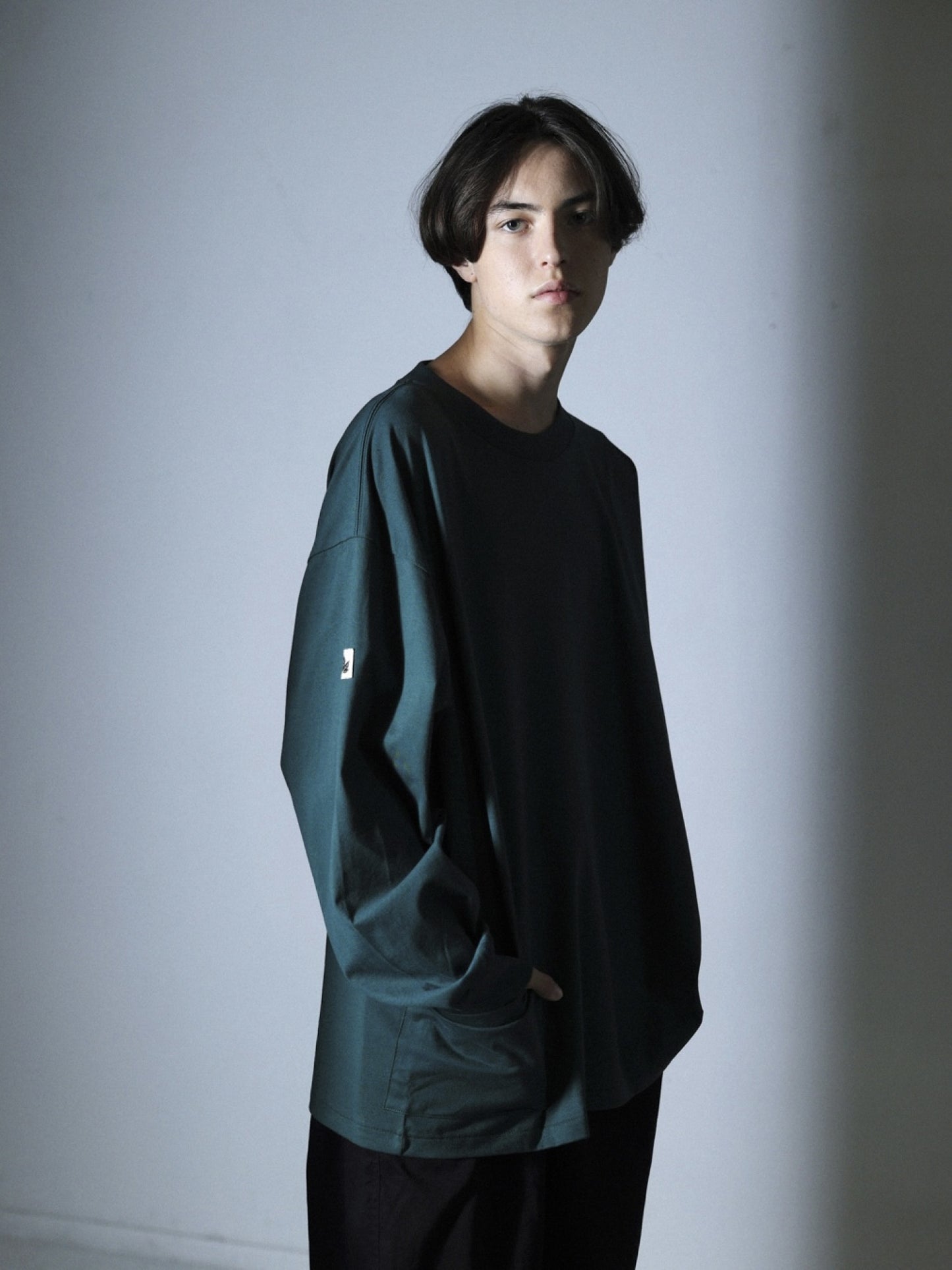 ORGANIC COTTON CHILL POCKET LONG TEE / Green