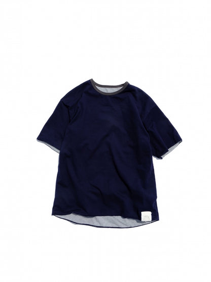 DOUBLE FACE TEE / Navy×gray
