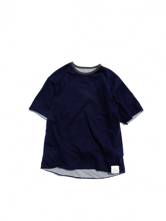 DOUBLE FACE TEE / Navy×gray