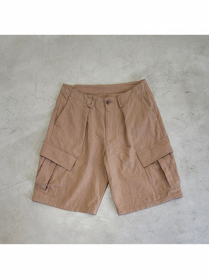 LINEN CARGO 3/4 / Camel