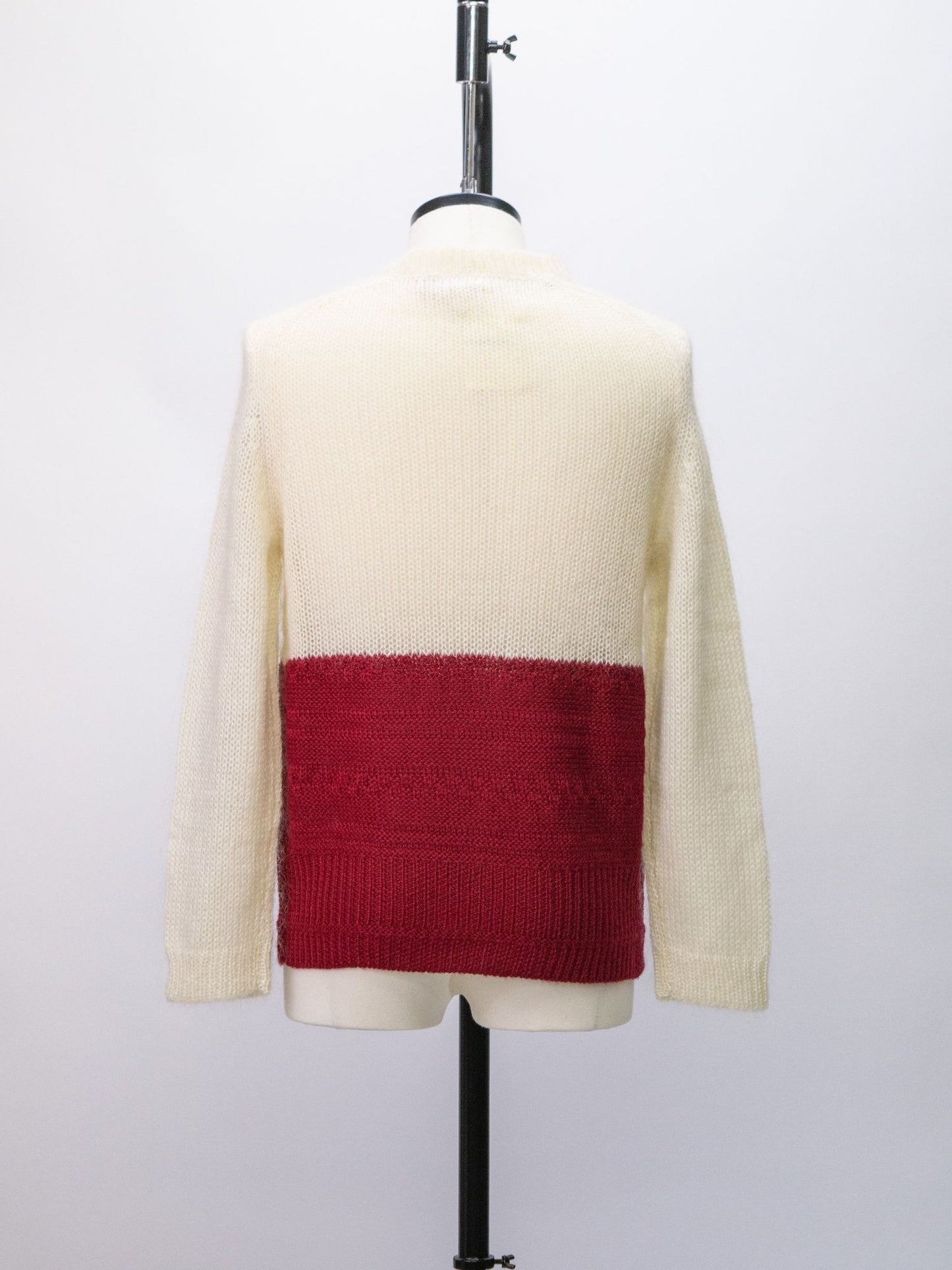 2TONE KNIT / Natural×red