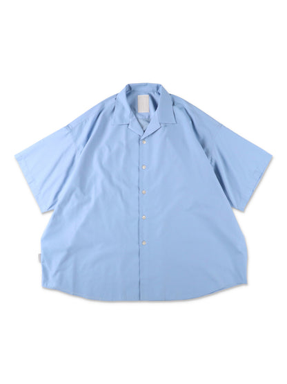 P/C OPEN COLLAR SS SHIRT / Sax