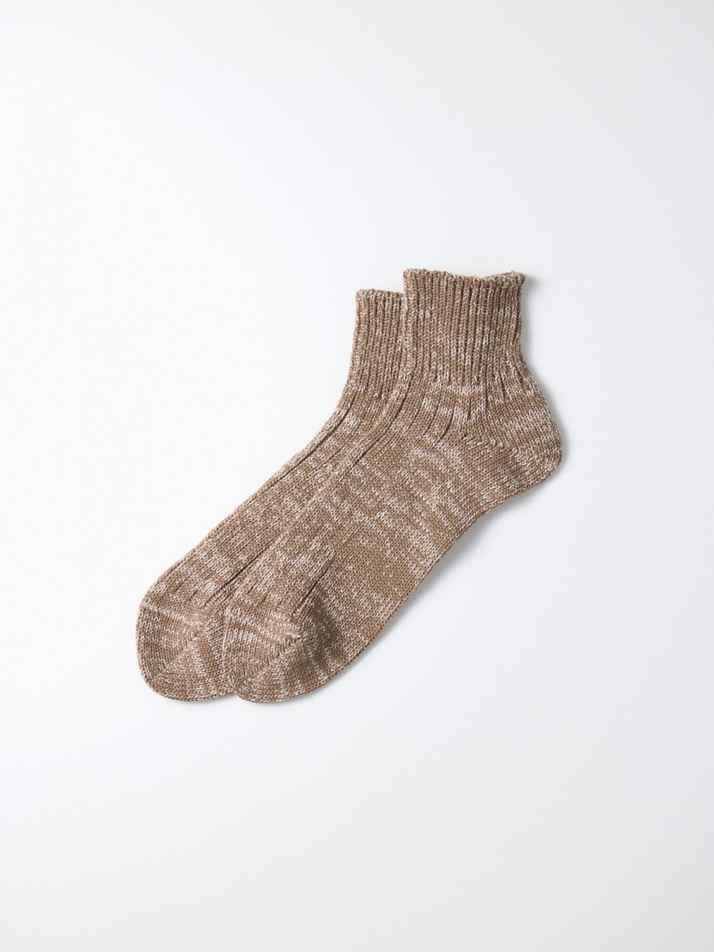 LOW GAUGE RIBBED MARL ANKLE SOCKS / 4colors