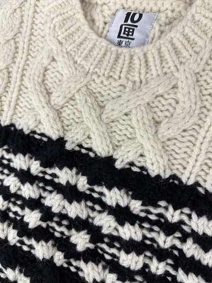 WATERMAN SWEATER / Off white/black