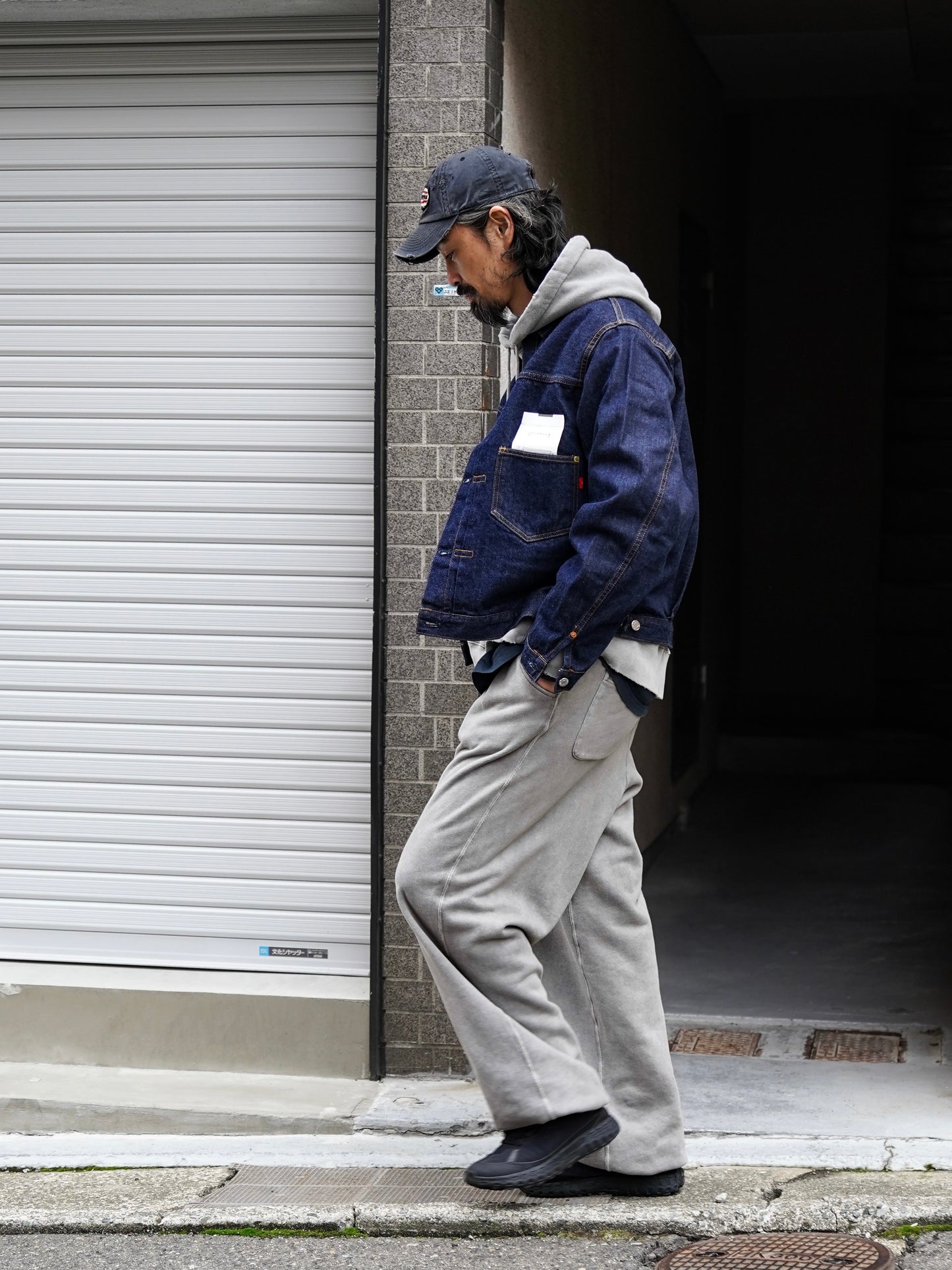 FRONT TUCK DENIM JACKET / Indigo (one wash)