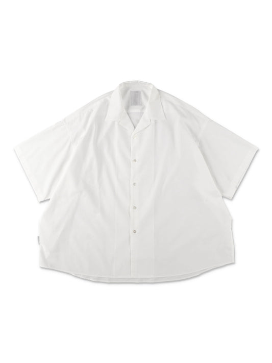 P/C OPEN COLLAR SS SHIRT / White