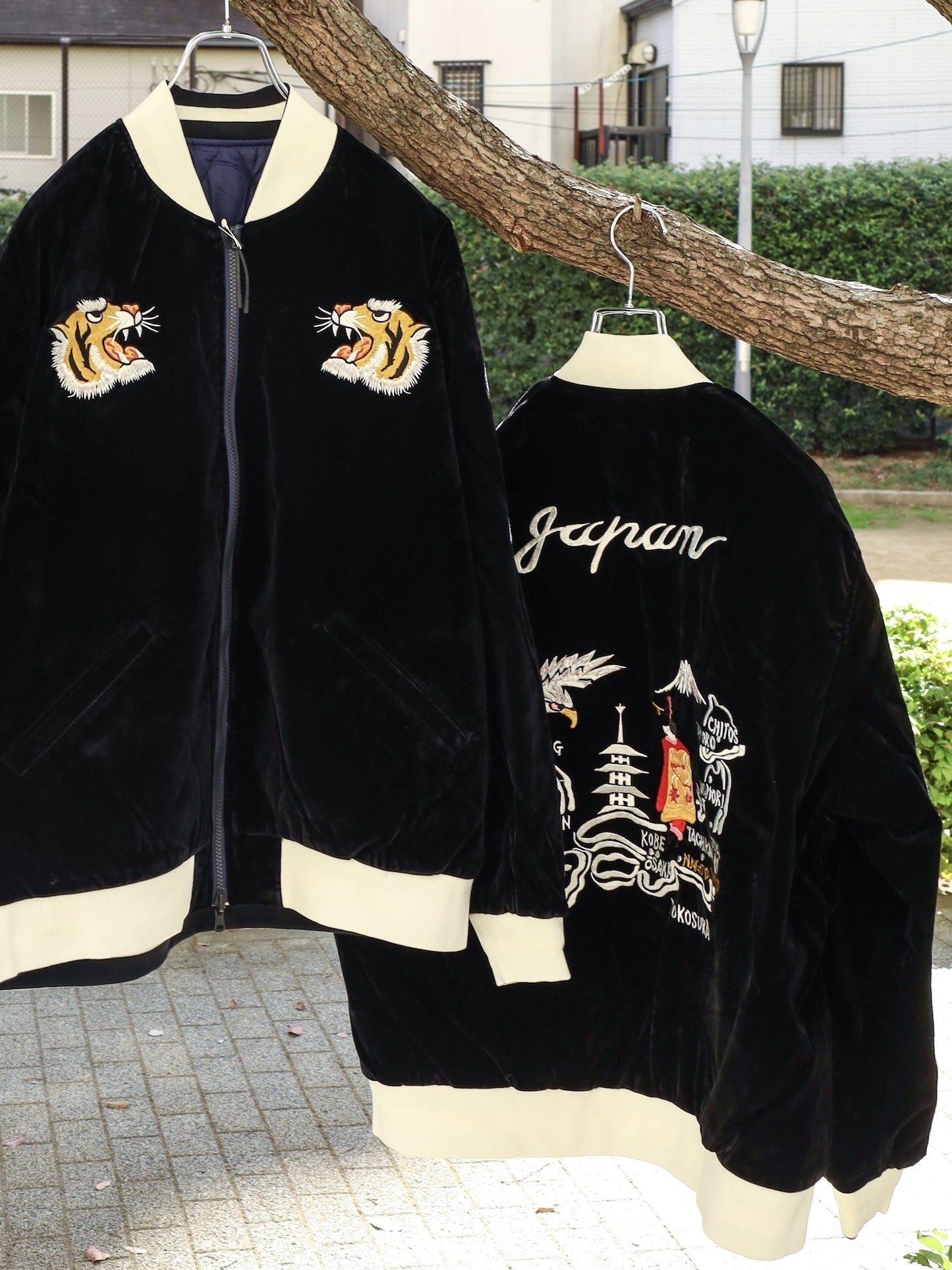 REVERSIBLE "SKAJAN" DOWN JACKET / BK/Navy