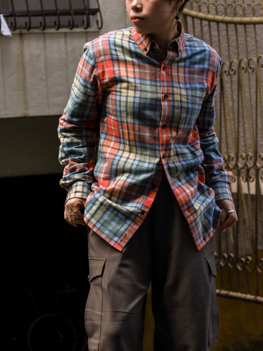 MEN'S SCOTCH PLAID FLANNEL SHIRT , TRADITIONAL FIT / Washed buchanan