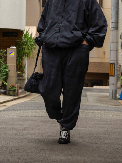 WIDE TAPERED EASY PANTS (REAL TREE CAMO) / Black tree camo