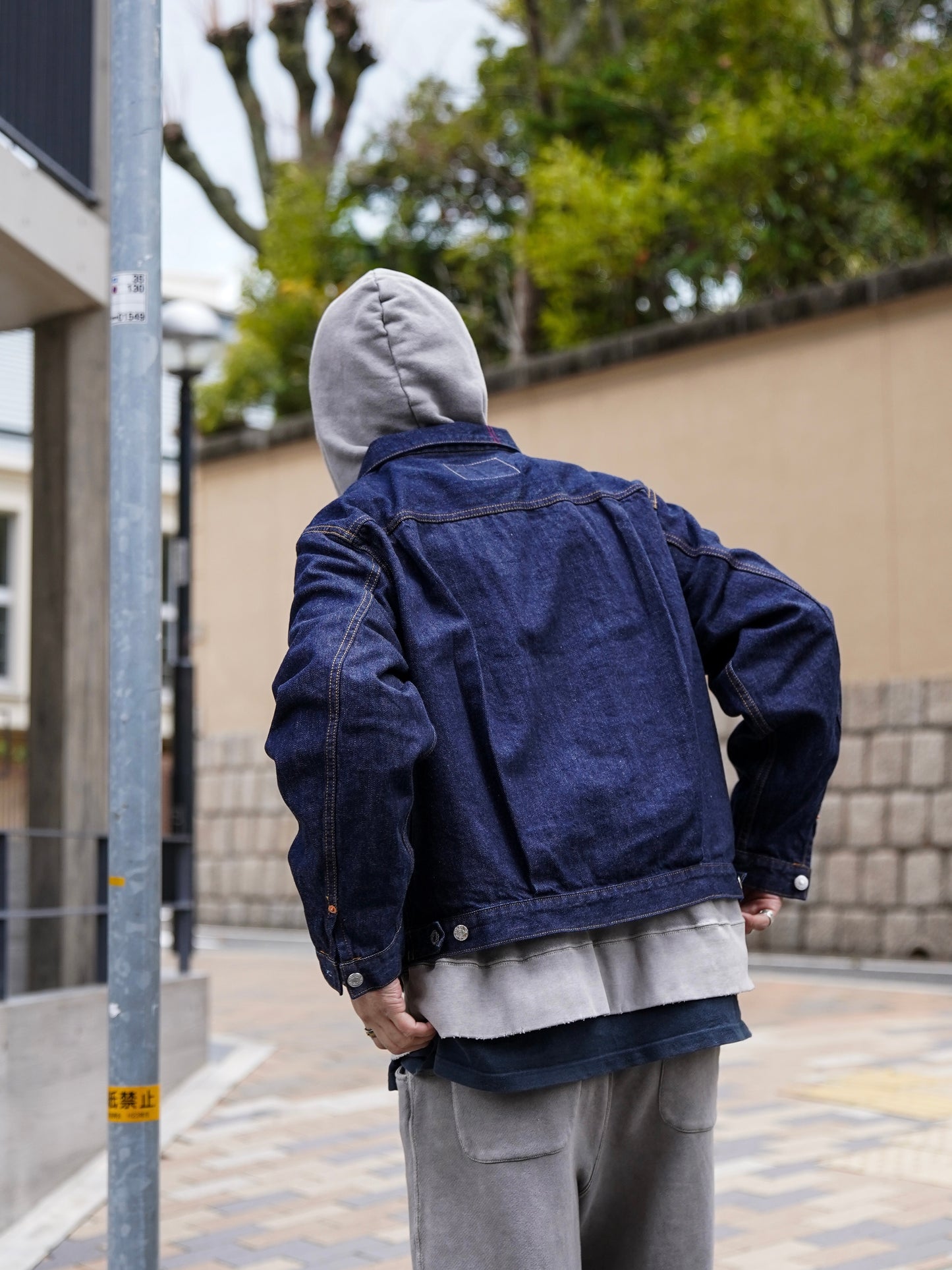 FRONT TUCK DENIM JACKET / Indigo (one wash)