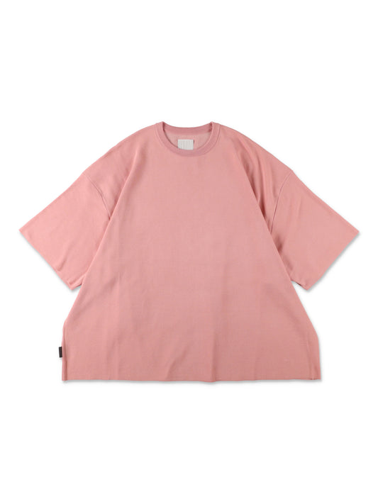 SUPER BIG SS COTTON KNIT TEE / Smoke Pink