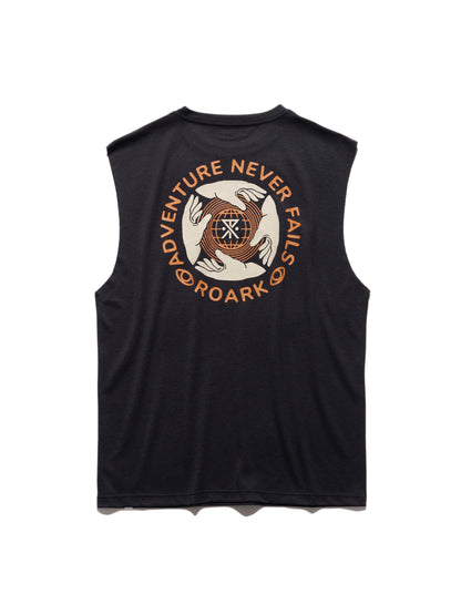 "NEVER FAILS" DriRelease CUTOFF TEE / Black
