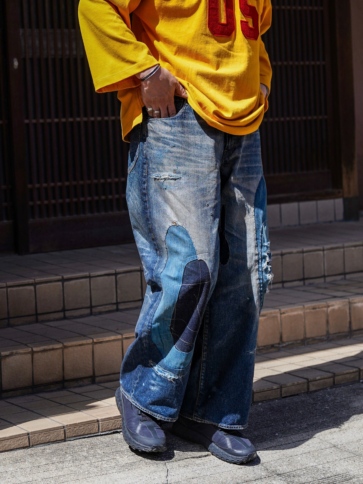 REMAKED WIDE 5P DENIM PANTS / Indigo