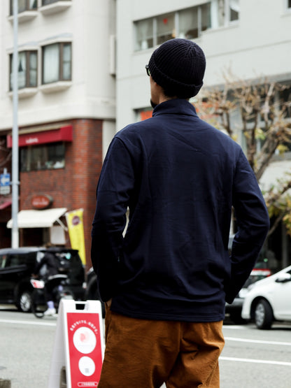 メリノウール裏毛タートルネック / ネイビー