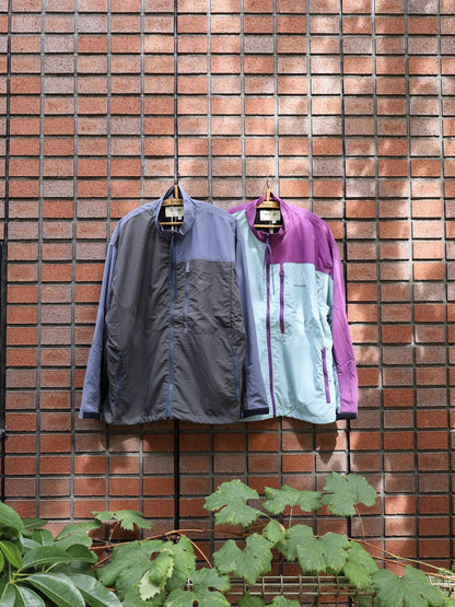 EXCHANGE PATTERN NYLON JACKET / Navy x black