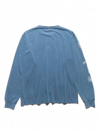 "PERMANENT VACATION" L/S TEE / Slate blue