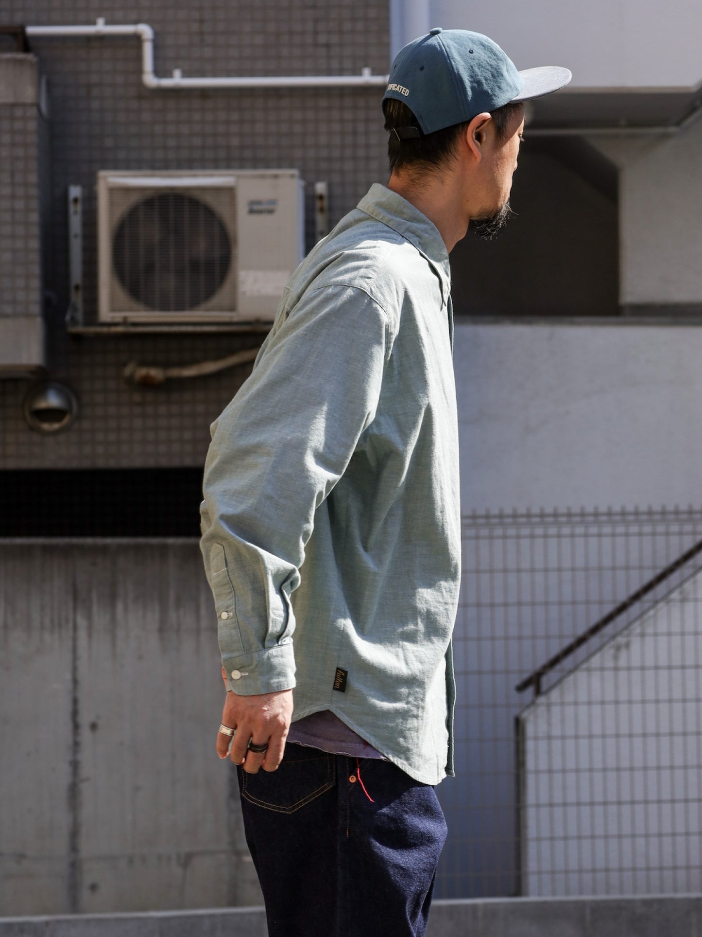 ”OWN WAY” B.D SHIRTS 改 (CHAMBRAY) / Smokey blue
