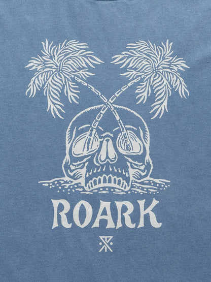 "PERMANENT VACATION" L/S TEE / Slate blue