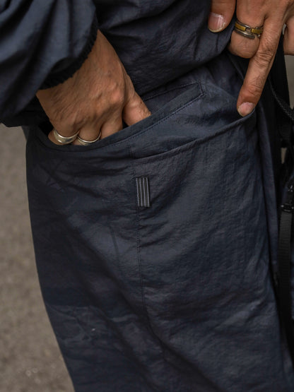 WIDE TAPERED EASY PANTS (REAL TREE CAMO) / Black tree camo