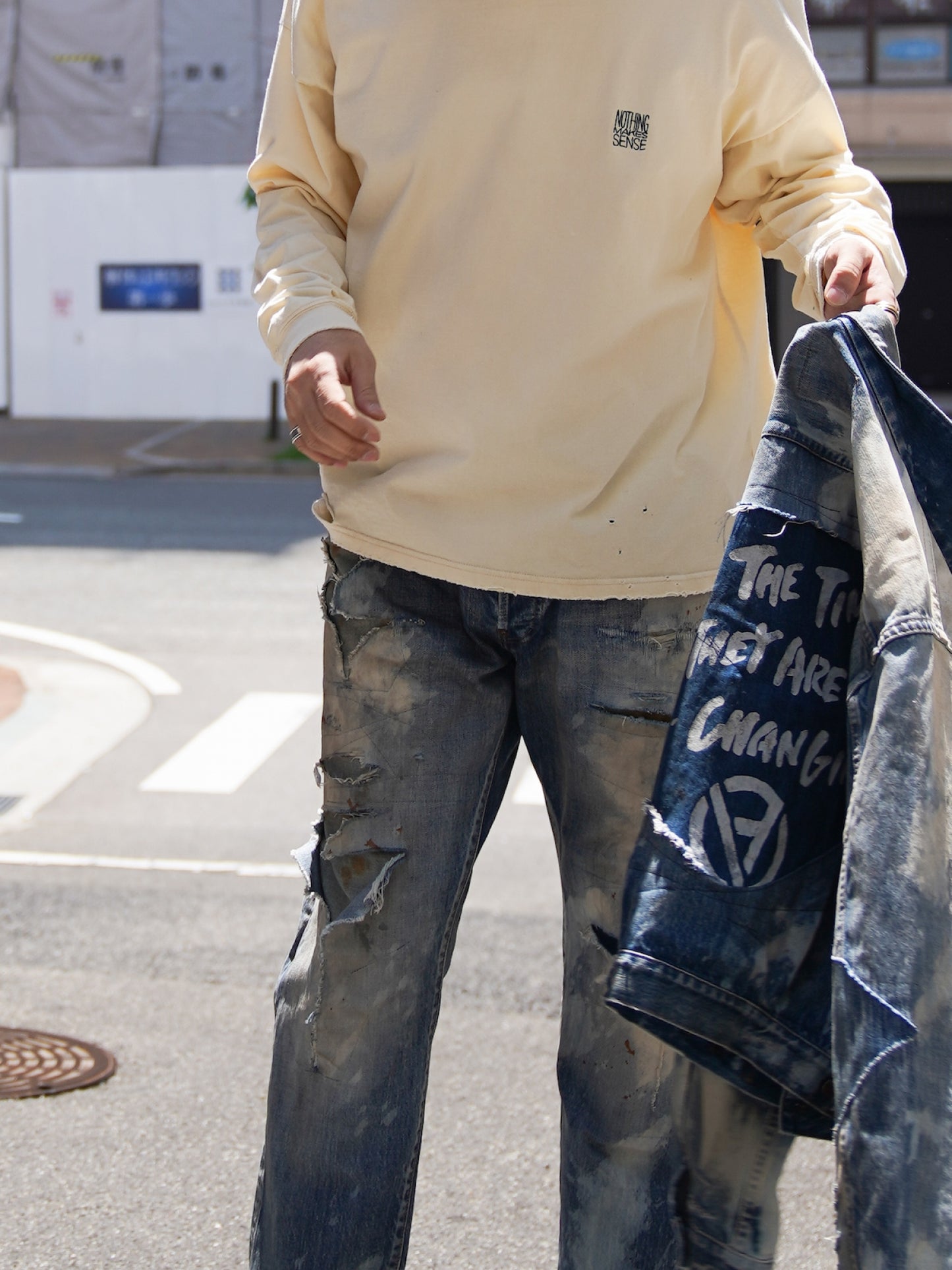 HARD REMAKED FRONT TUCK DENIM JACKET / Indigo(remake)