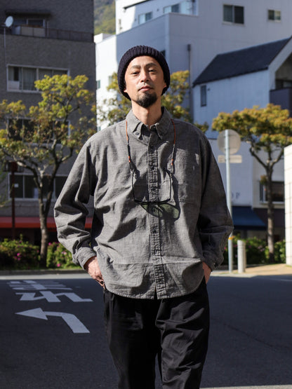 ”OWN WAY” B.D SHIRTS 改 (CHAMBRAY) / Smokey black