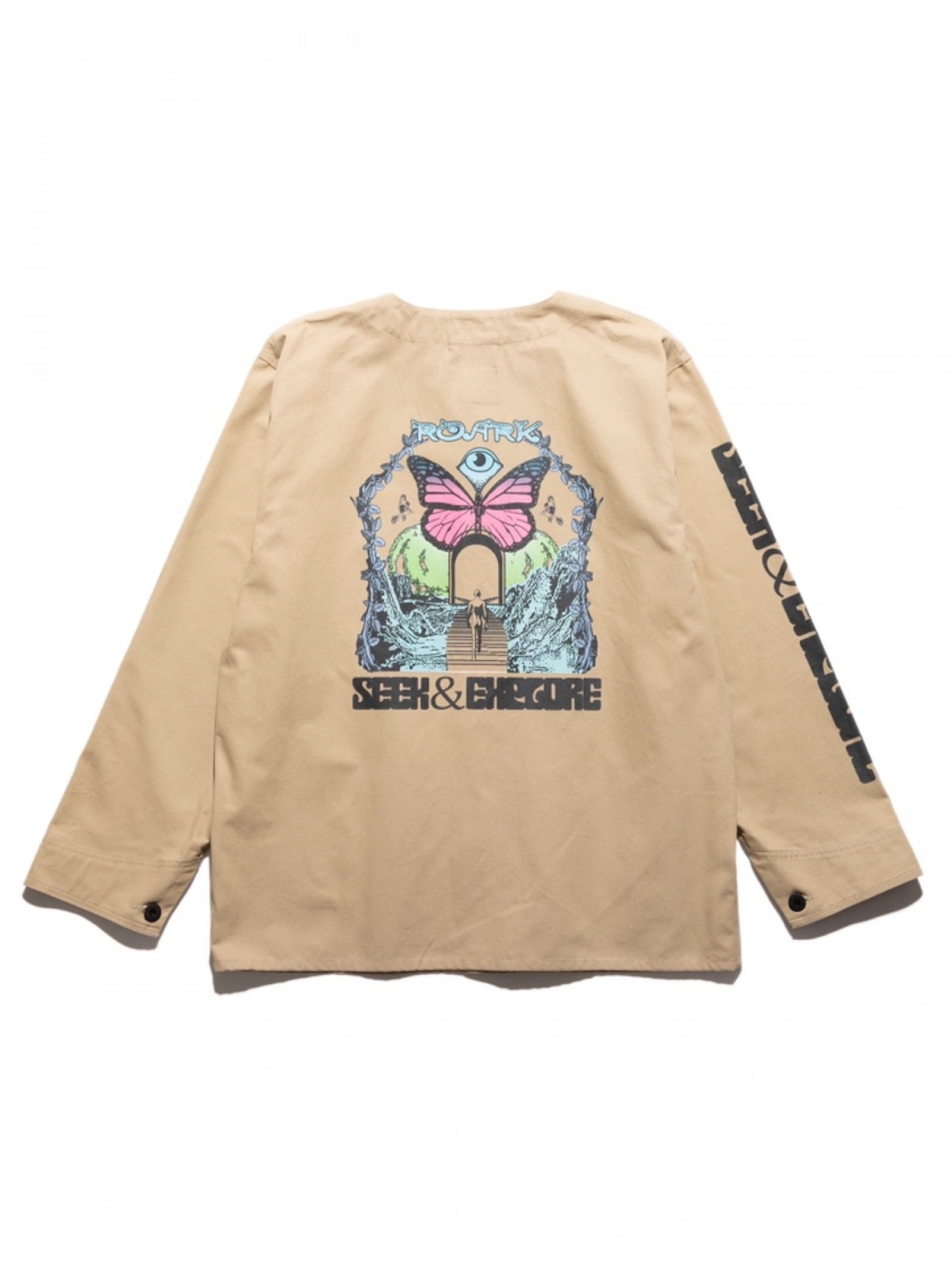 "SEEK & EXPLORE" DUCK DUNGAREE ENGINEER JACKET / Sand beige