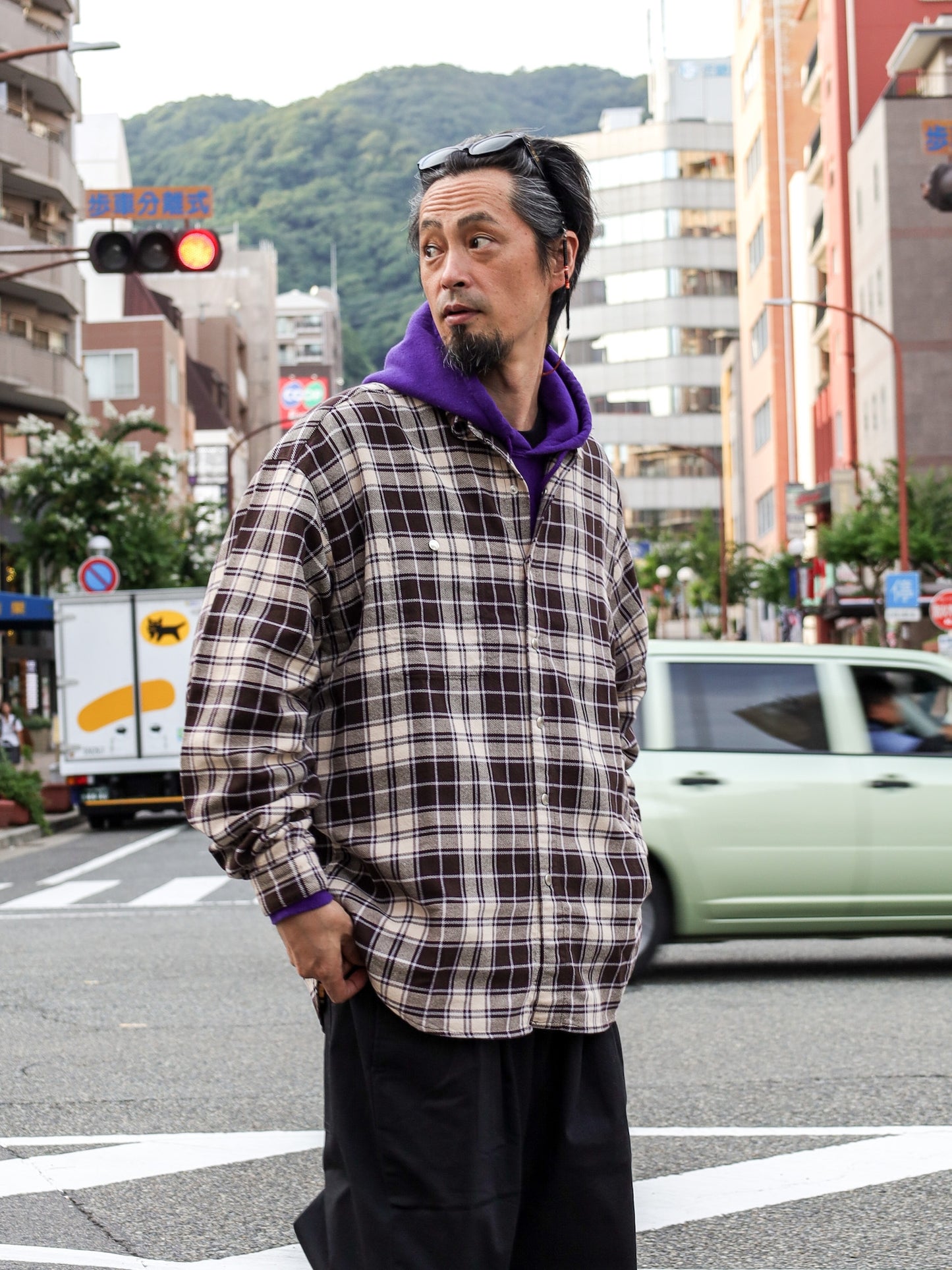 "OWN WAY" SHJKT 改 / Purple check