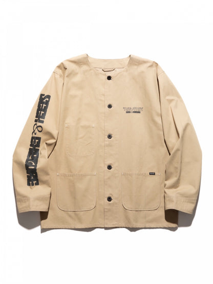 "SEEK & EXPLORE" DUCK DUNGAREE ENGINEER JACKET / Sand beige
