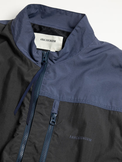 EXCHANGE PATTERN NYLON JACKET / Navy x black